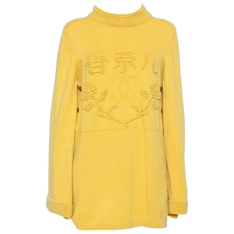 yellow chanel paris jumper|chanel pullovers.